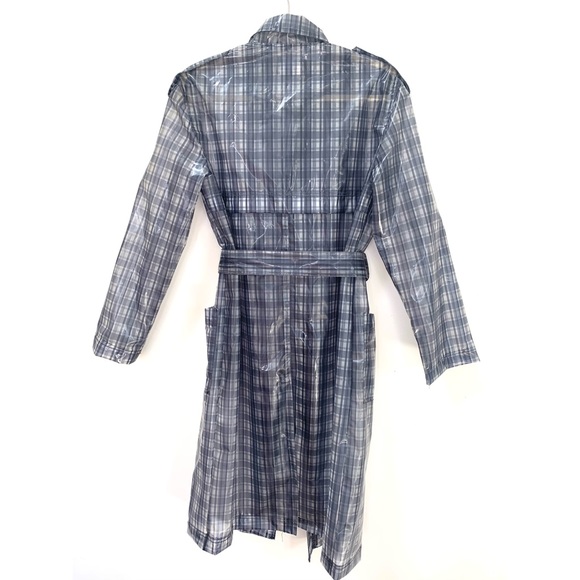 Bershka Plaid Trench coat sheer - Picture 4 of 6